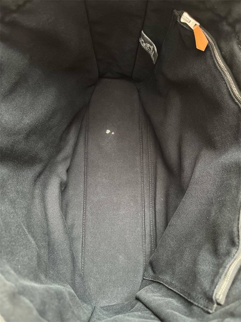 HERMES エルメス ドーヴィルMM トートバッグ キャンバス ネイビー 正規