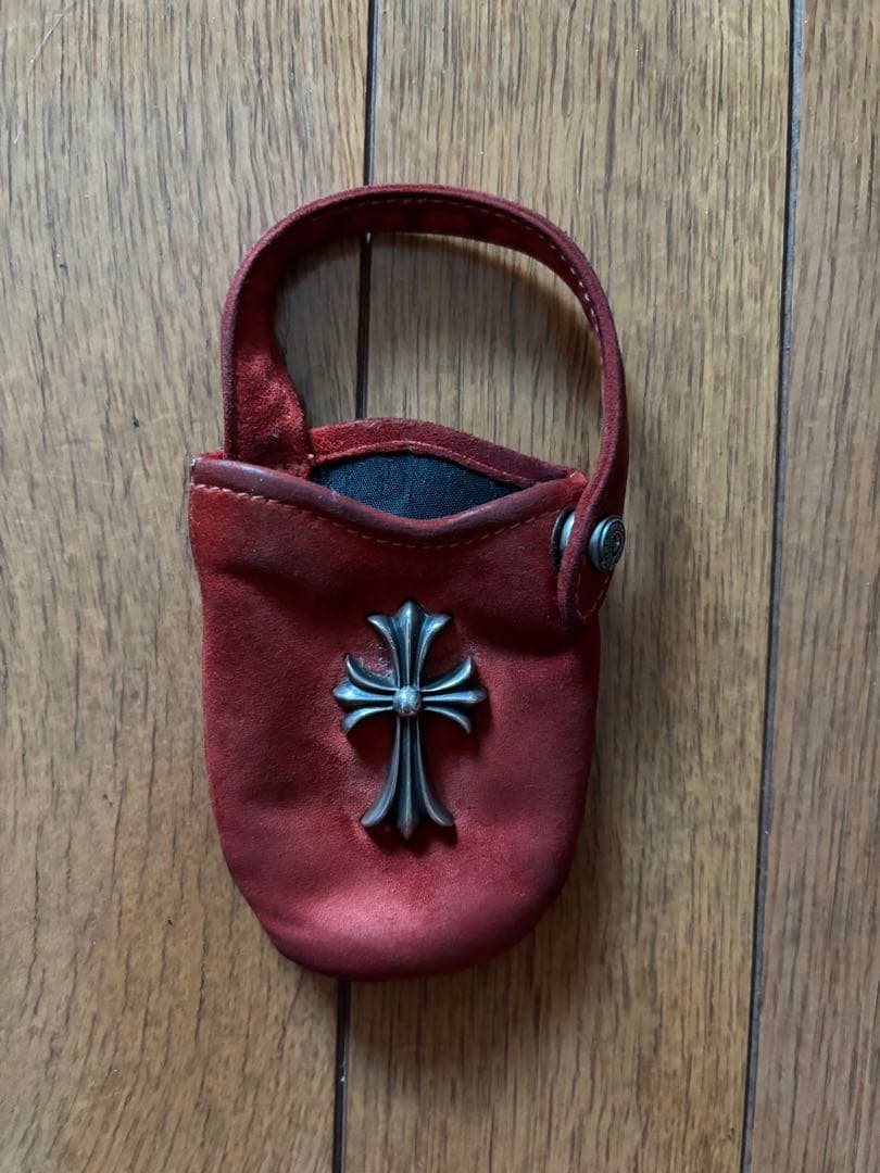 Chrome Hearts 赤　携帯ケース　スウェード