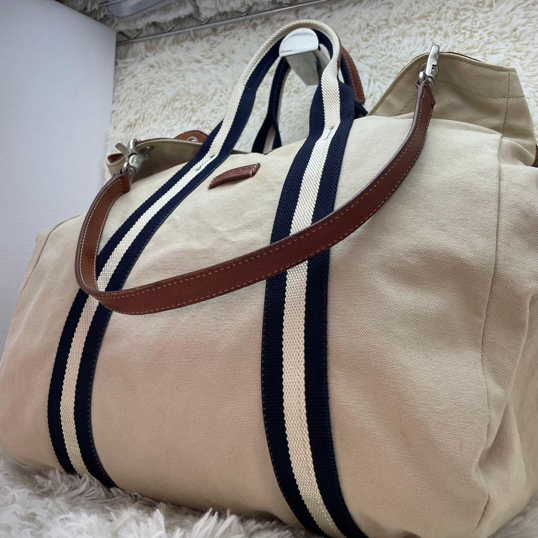 【美品】ダニエル＆ボブ 2way トートバッグ キャンバス ストライプ