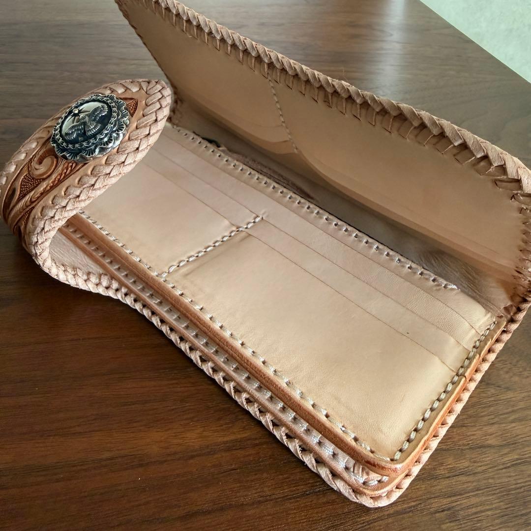 【訳アリ格安品】Carving Wallet イーグル　本革 財布 店頭品　本物