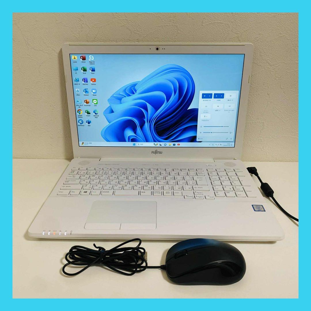 Y91 FujitsuノートパソコンSSD高速 Windows11オフィス付き