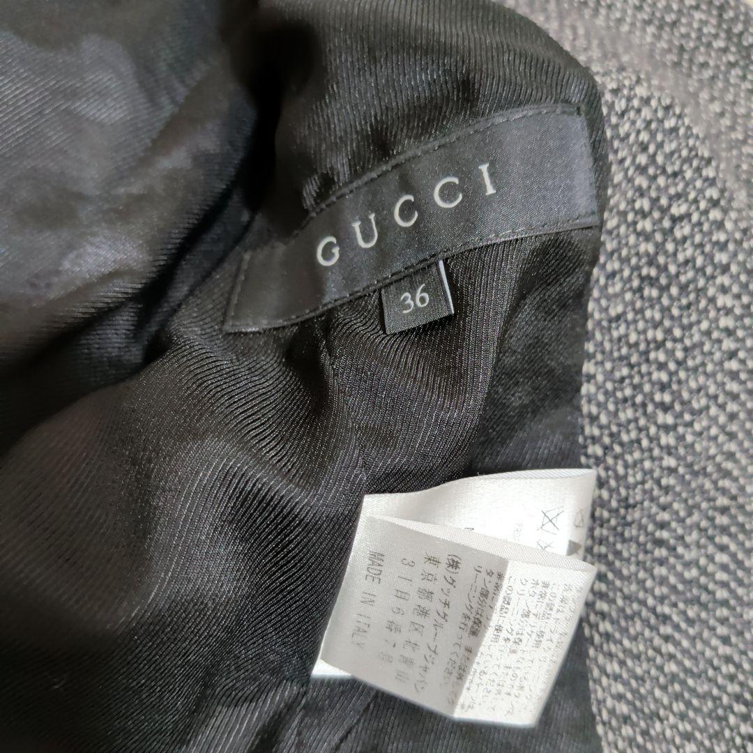 【美品】GUCCI グレー ツイード パンツ スーツ　セットアップ