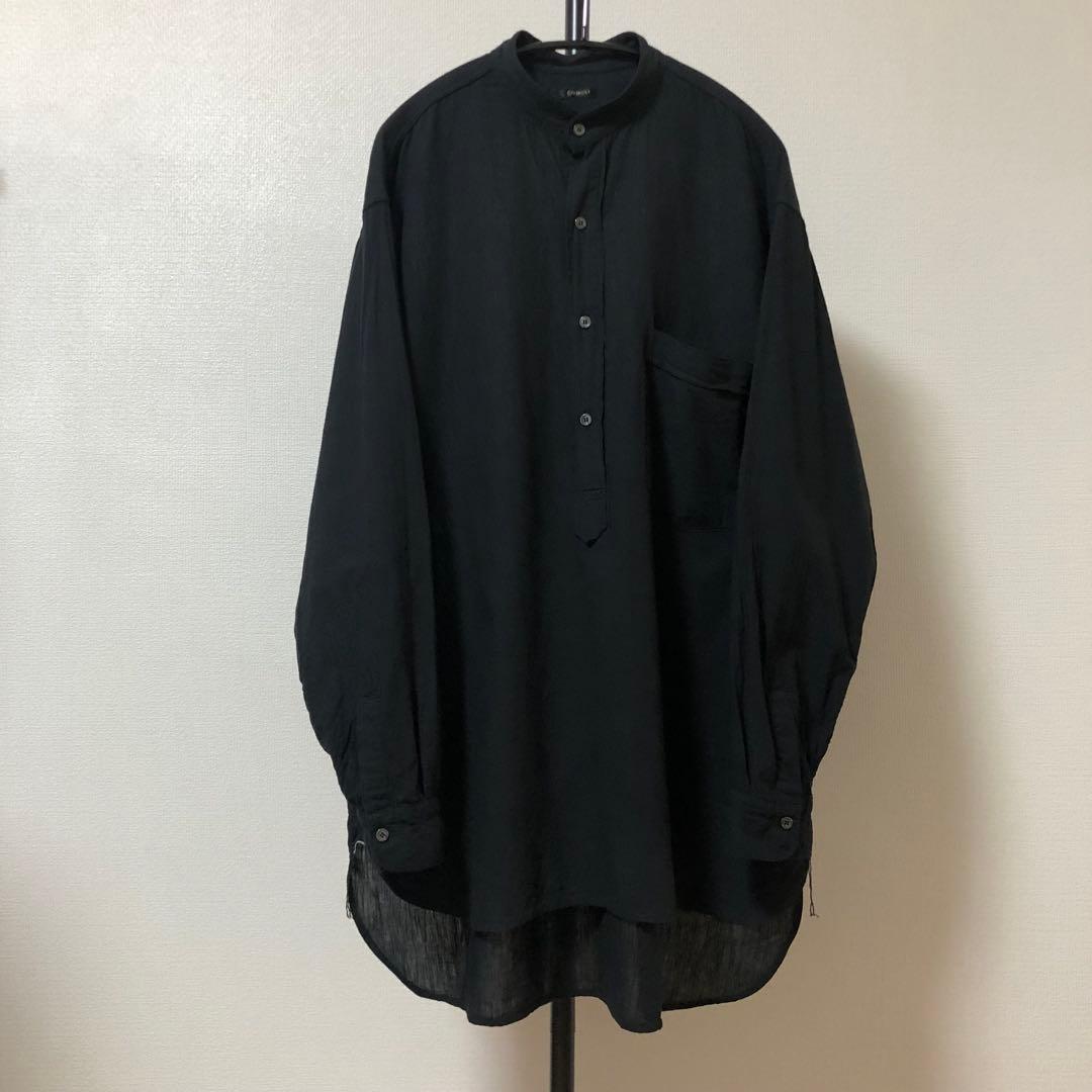 美品✨20ss サイズ3 コモリ プルオーバーシャツ ベタシャン 黒