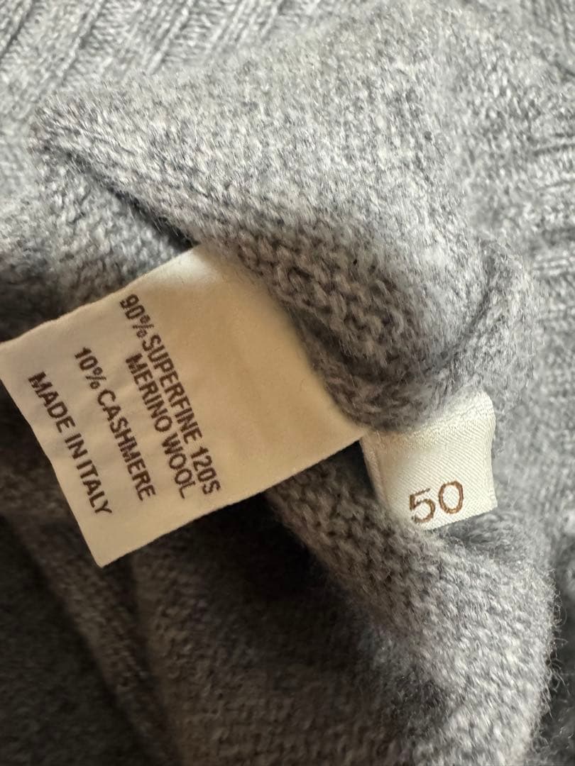 フィリッポ デ ローレンティス　7G カシミヤ混ウール フルジップニット