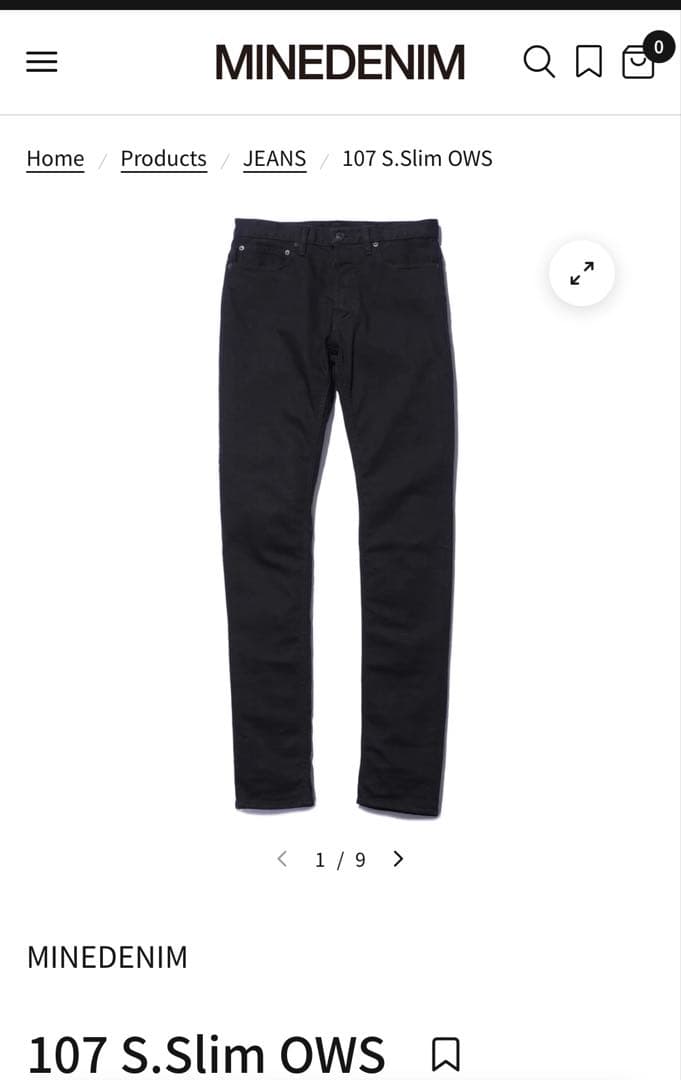 最終価格未使用品30インチ107 S.Slim OWS マインデニム