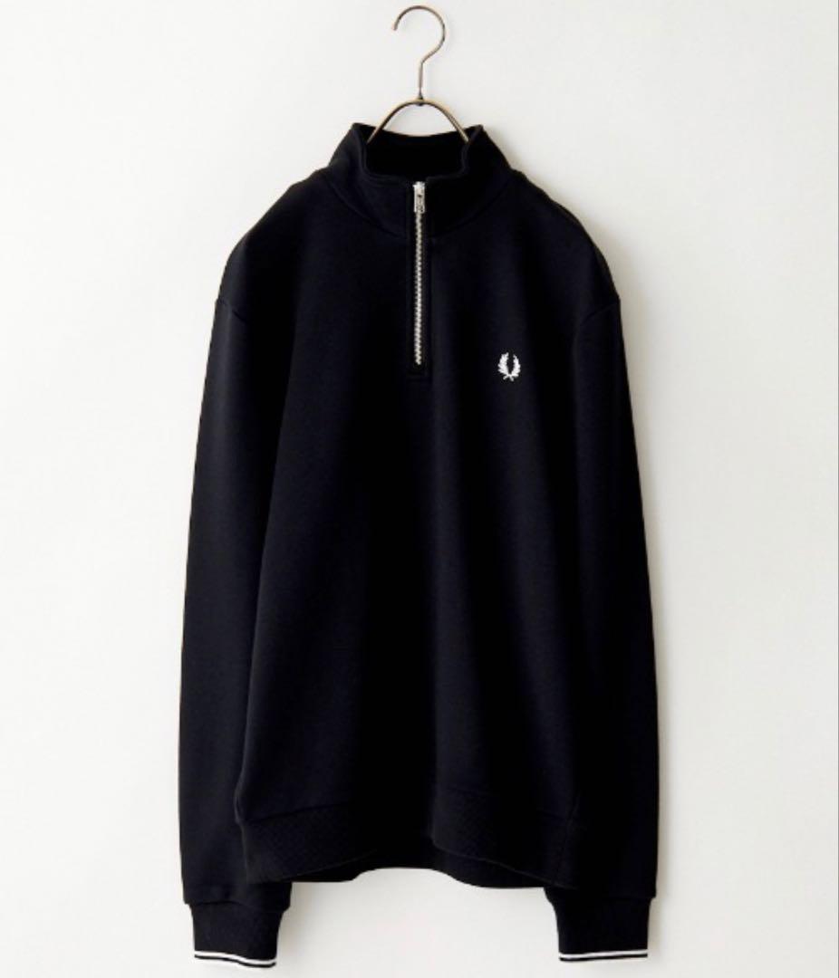 Fred Perry ハーフジップ スウェット ブラック