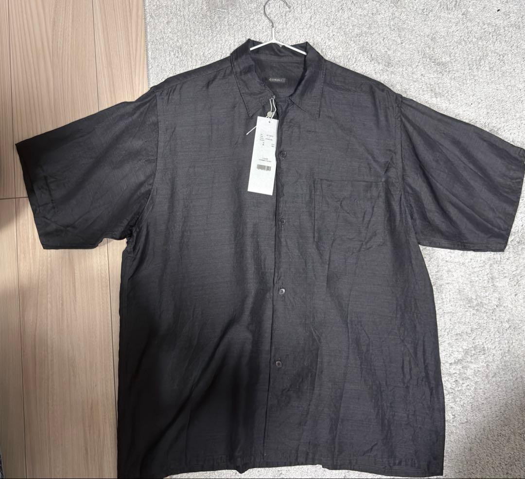 【美品】25SS COMOLI ウールシルク半袖オープンカラーシャツ サイズ1