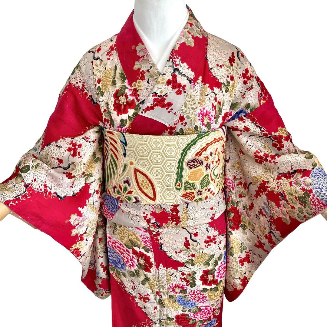 ★ ❤︎ ChoRi ❤︎です★アンティーク着物　ジュニア　大人　着物　NO1