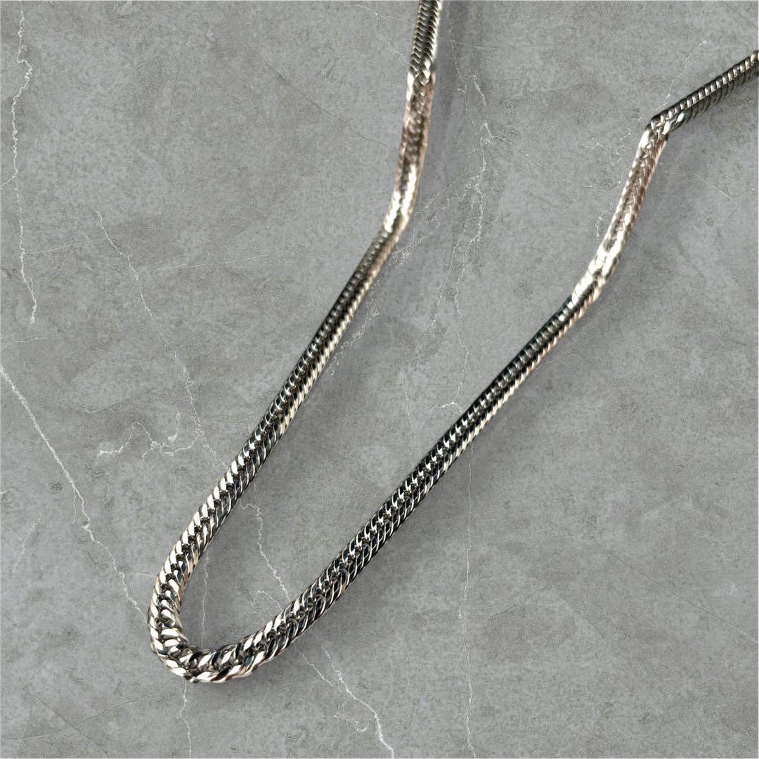 喜平 シルバー925 ロジウム 12面トリプルカット 50cm 日本製 新品