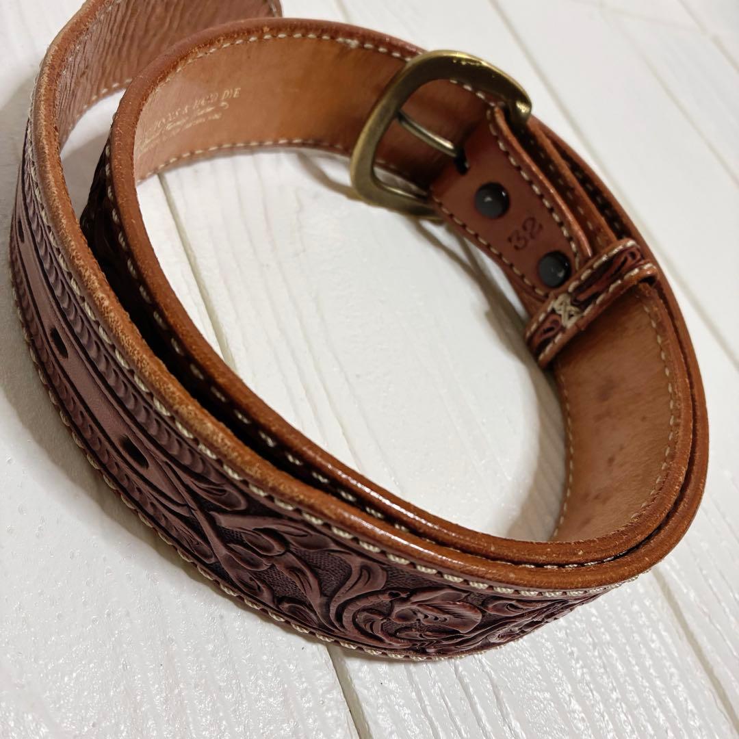 FUNNY ファニー カービング　彫り　レザーベルト　革ベルト