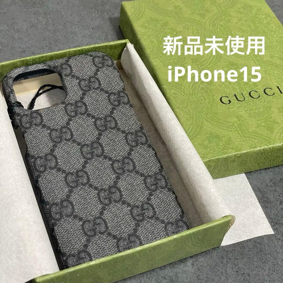 【新品未使用】 GUCCI iPhone15 スマホケース 携帯ケース
