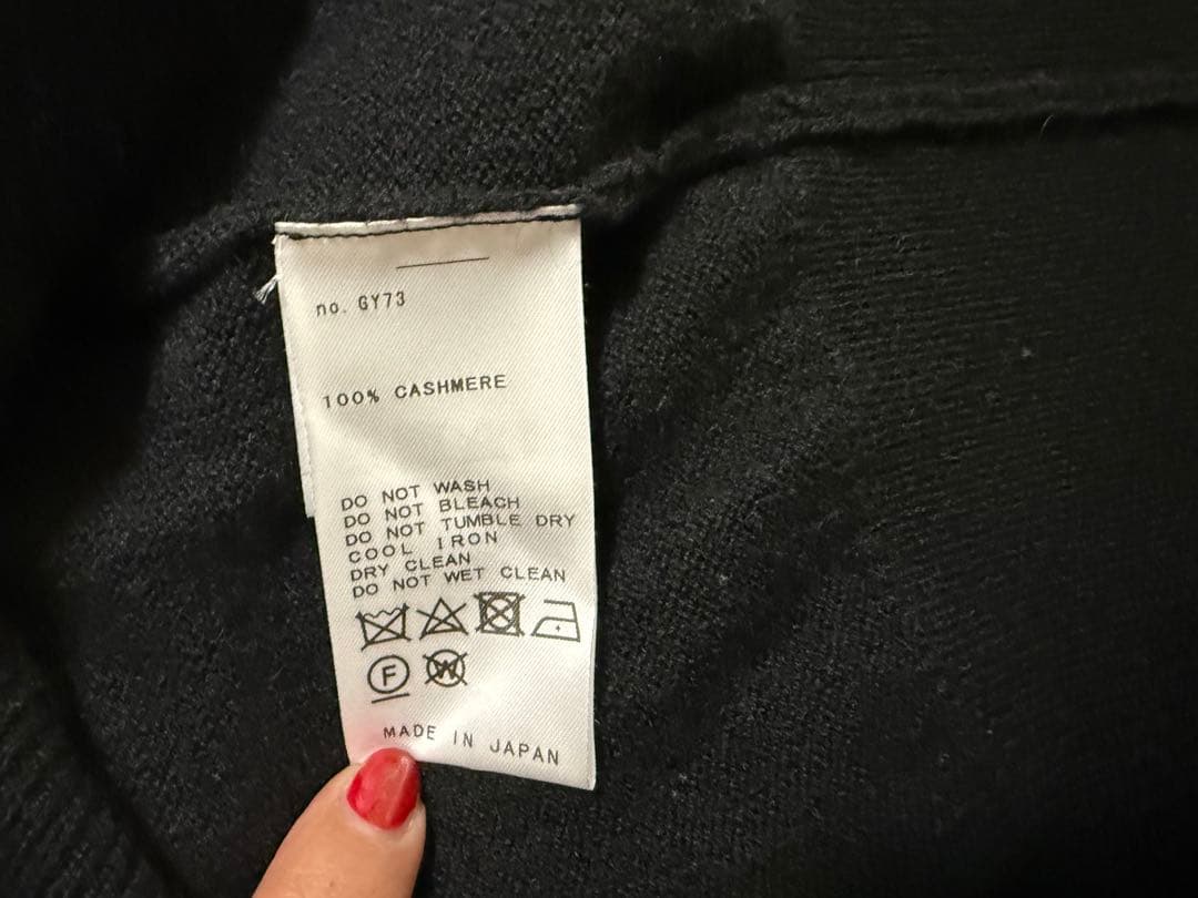 【アパルトモン】Cashmere C/N Poncho Knit ブラック