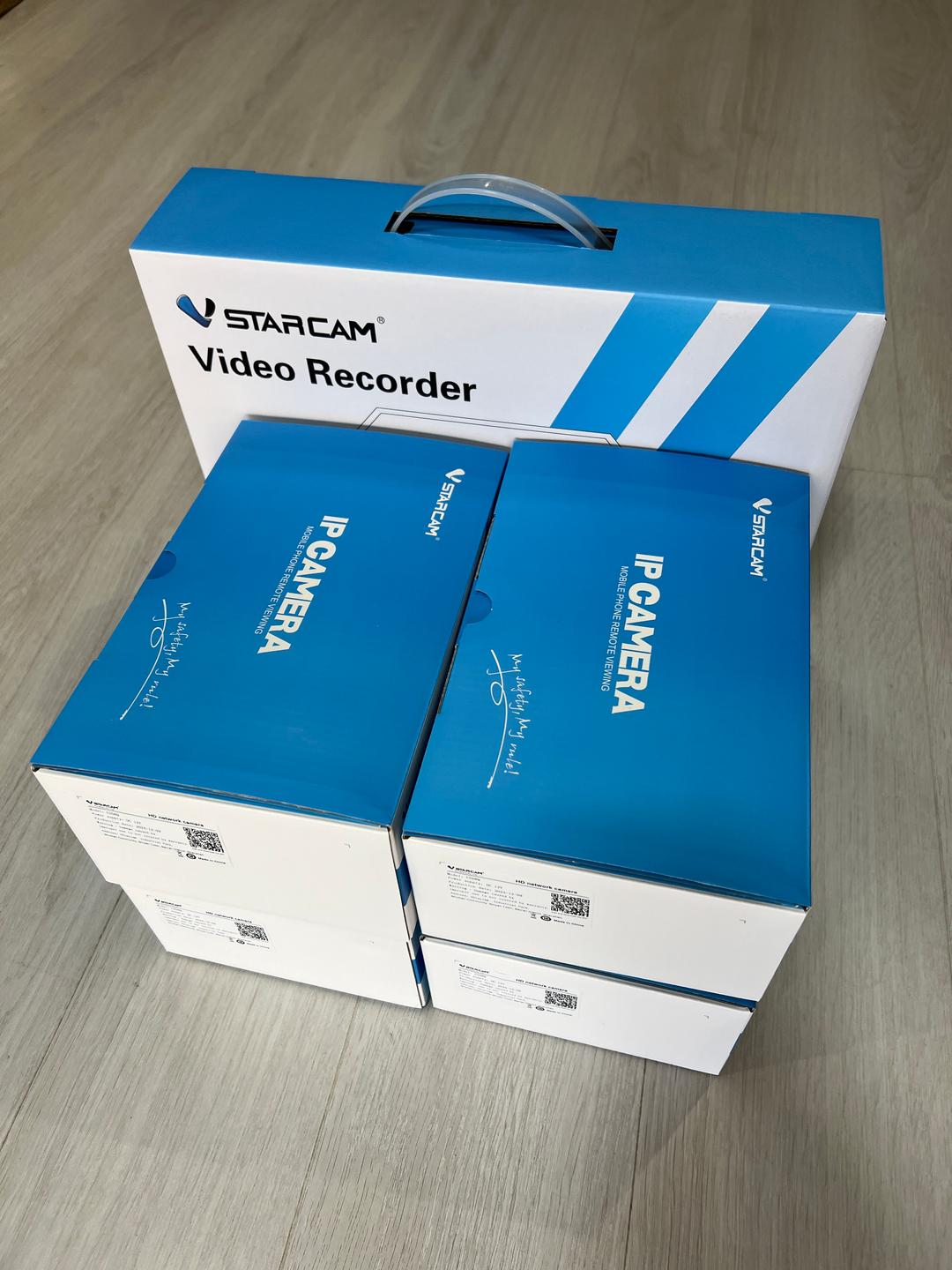 NVR 防犯カメラ4台セット スマホ遠隔監視 初期不良交換保証「NVR58x4」