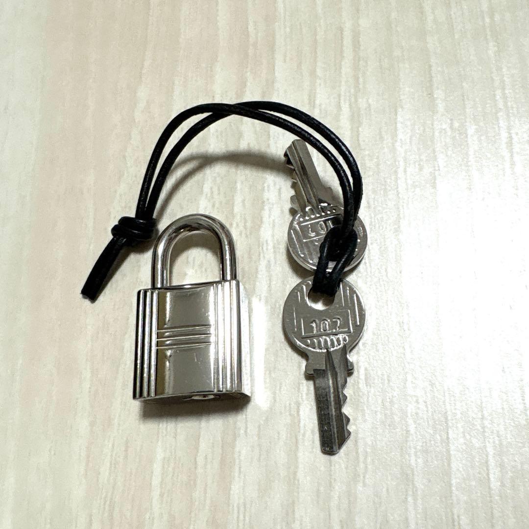 ★エルメス　カデナ　パドロック 南京錠　シルバー　鍵２本