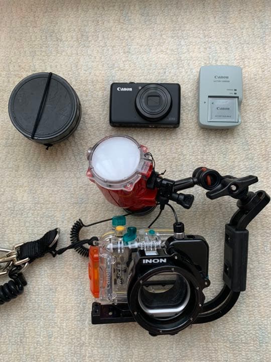 パワーショットs95 水中ケース　ライト　セット