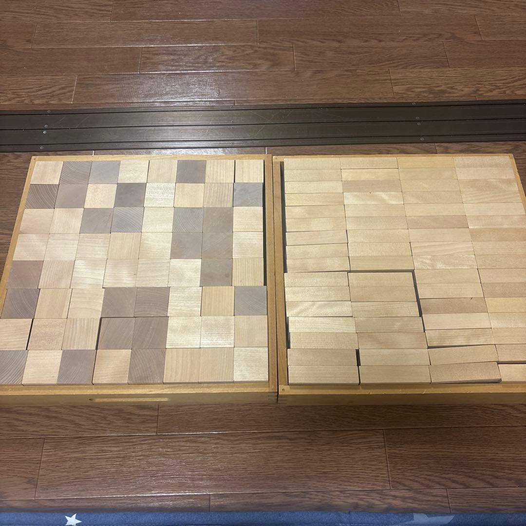 Y*i様 木製チェスボード風知育玩具 わくブロック　ワクブロック　セット 積み木