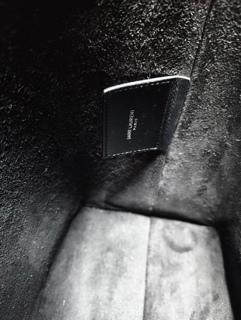 サン・ローラン　パンチングトートバッグ　黒