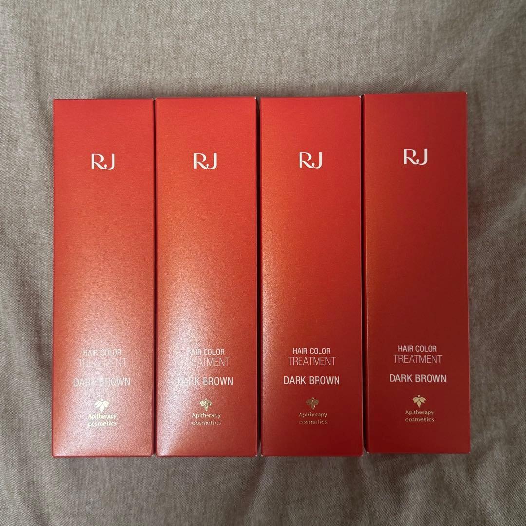 【新品】山田養蜂場　RJ ヘアカラートリートメント ダークブラウン 4本セット