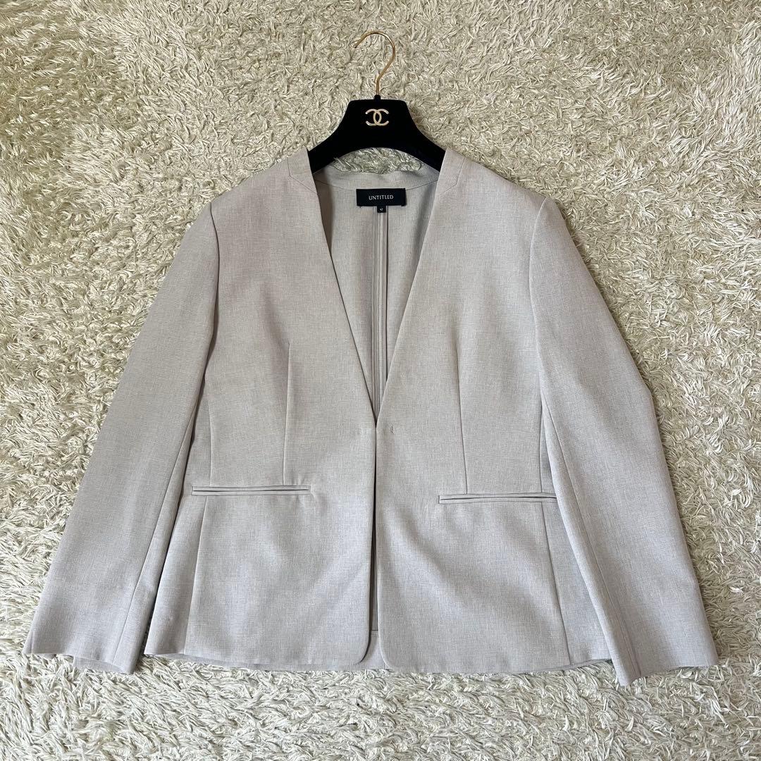 ☆未使用級☆アンタイトル　スーツセットアップ　ベージュ　XL　大きいサイズ