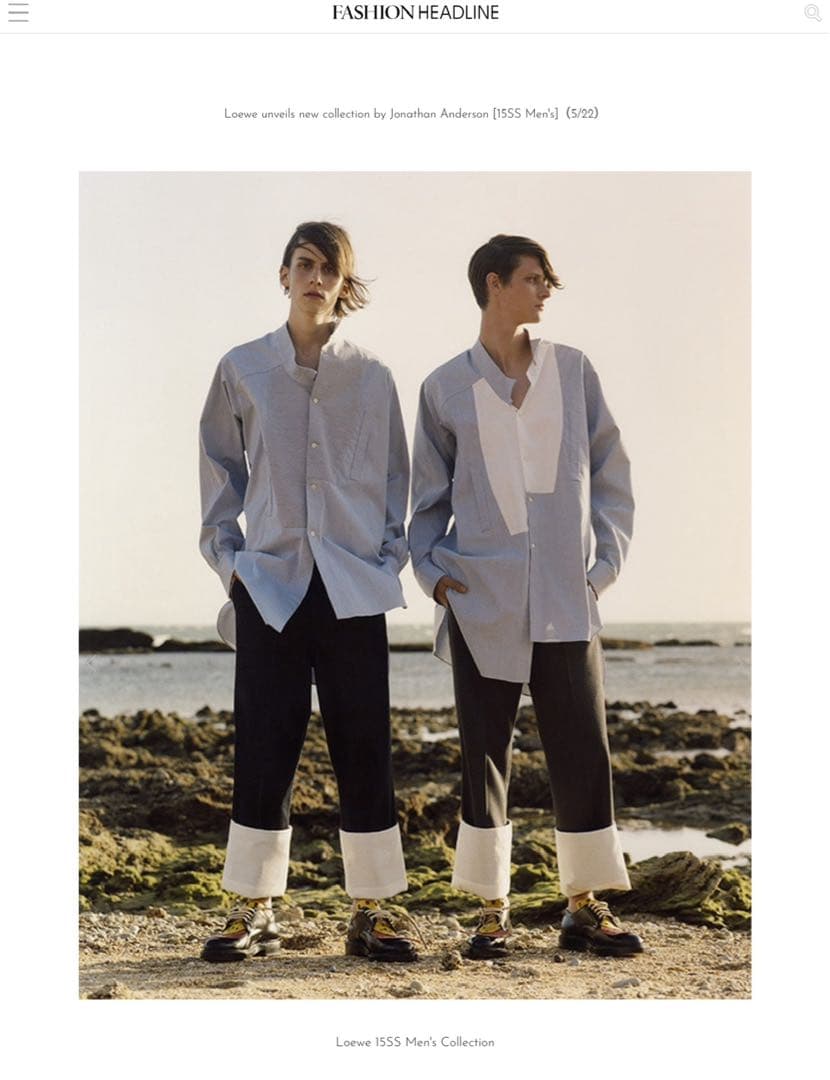 Loewe アシンメトリーシャツ　15ss jwアンダーソン