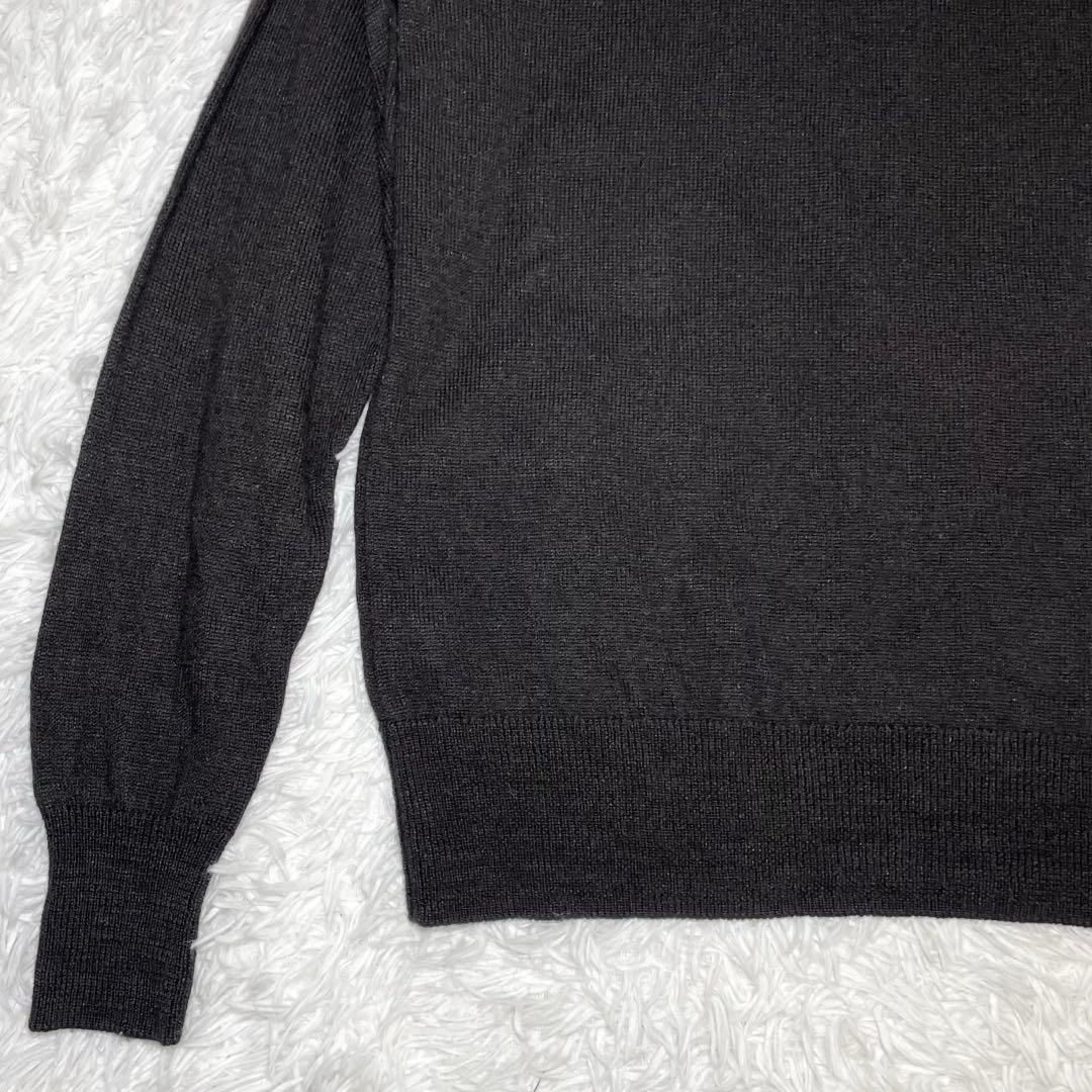 【美品】エムエイチエル　ハーフジップニット・セーター・ドライウールリネン・M