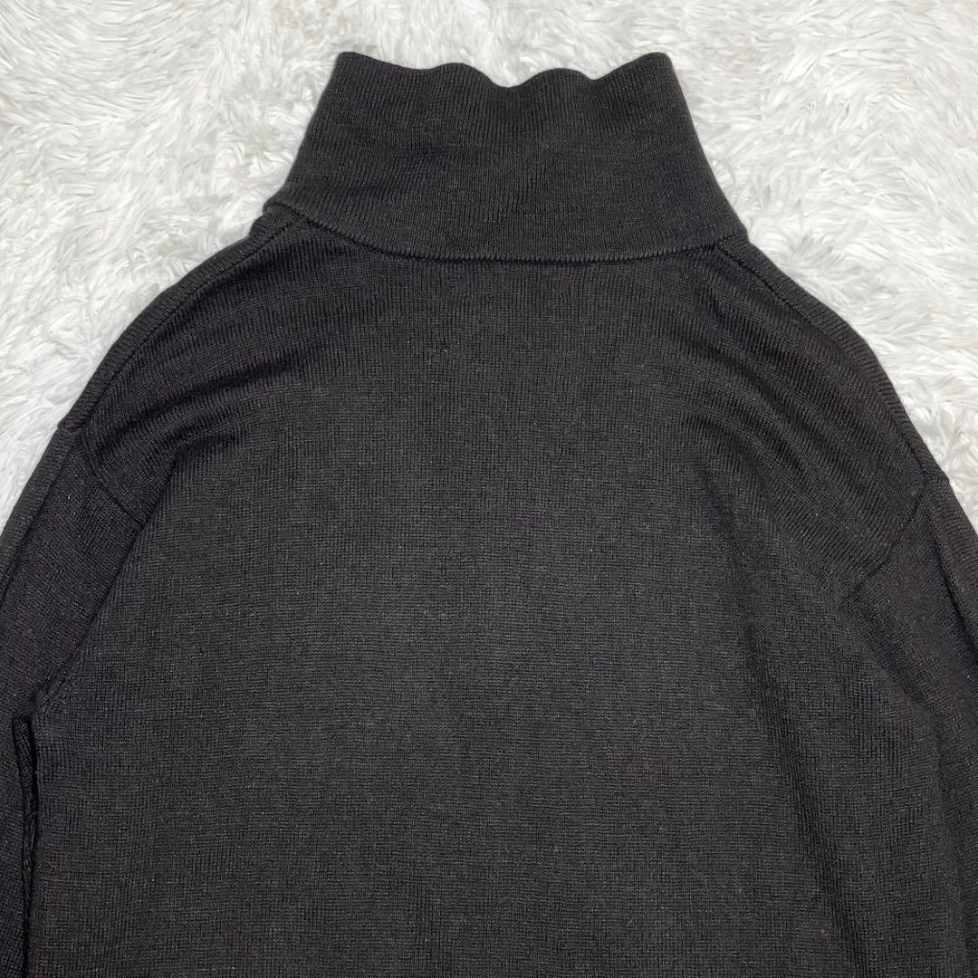 【美品】エムエイチエル　ハーフジップニット・セーター・ドライウールリネン・M