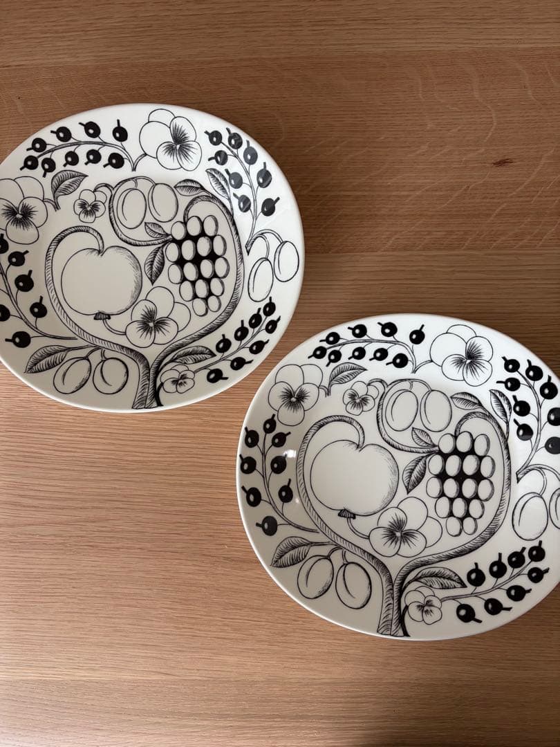 アラビア　ブラックパラティッシ　オーバルプレート2枚セット