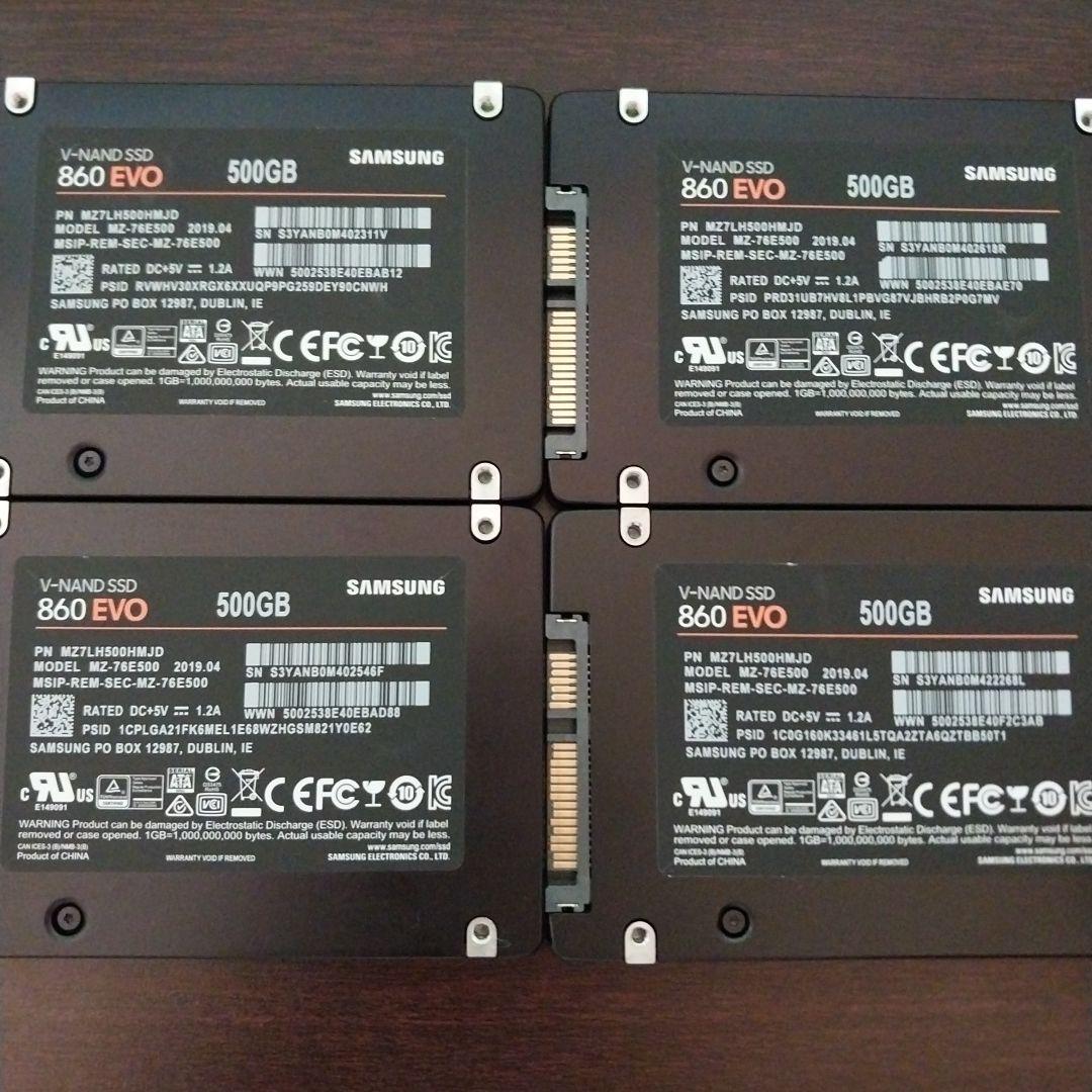 内蔵型SSD Samsung 860 EVO 500GB SSD x4