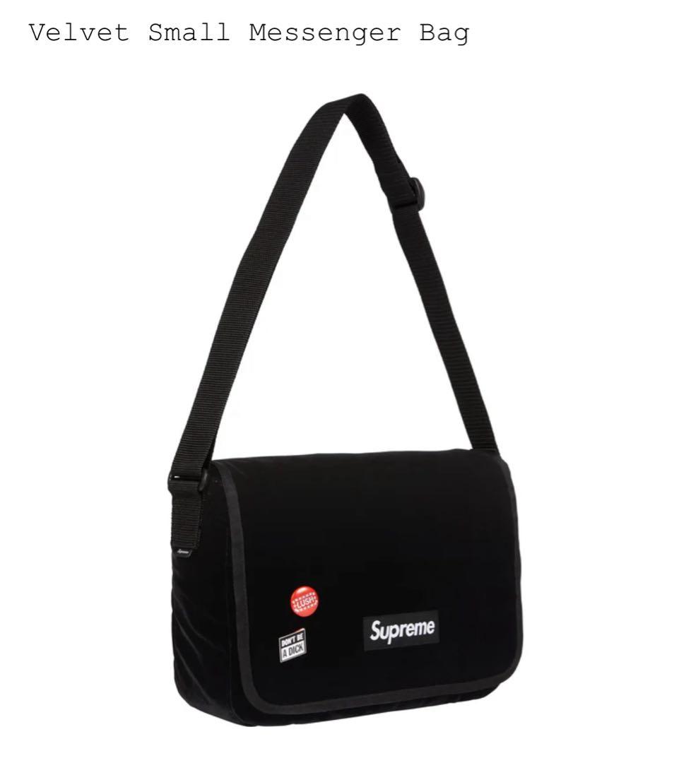 バッグ supreme Velvet Small Messenger Bag black