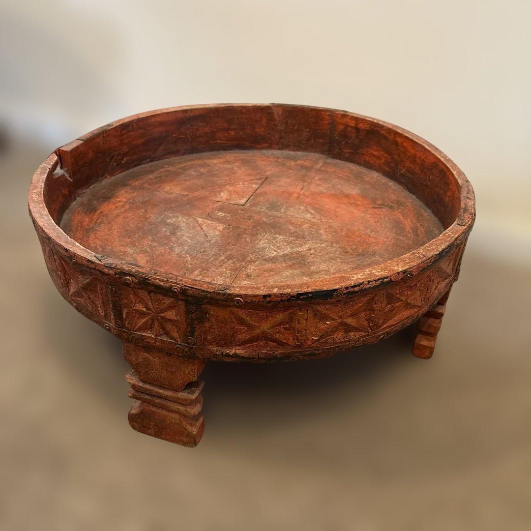 アンティーク＆ヴィンテージ　丸型座卓　サイドテーブル　カントーク