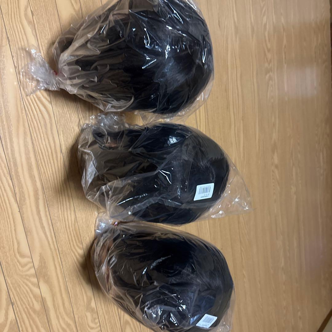 国家試験用　黒いウィッグ 3個セット　新品
