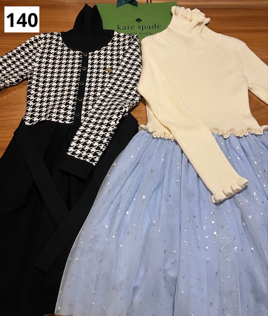 【ケイトスペード】140 ❤︎極美品❤︎ 長袖ワンピース２枚セット