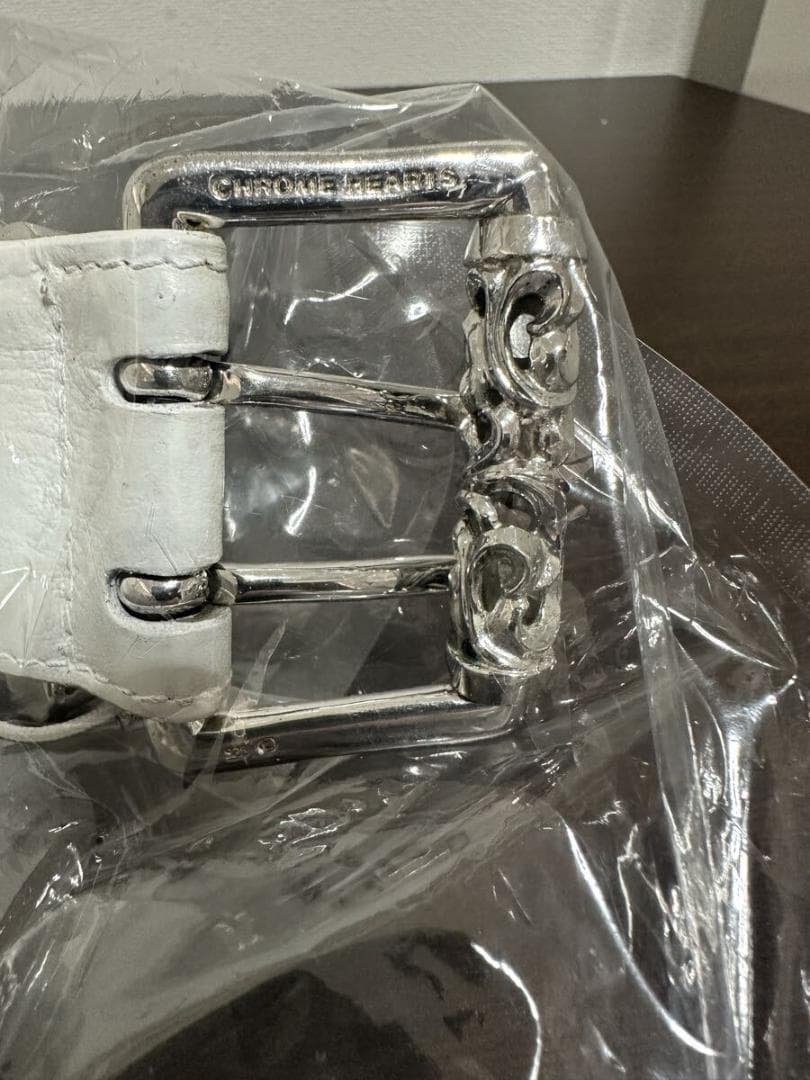 クロムハーツ ダブルピンスクロール ローラー レザー ベルト size 36