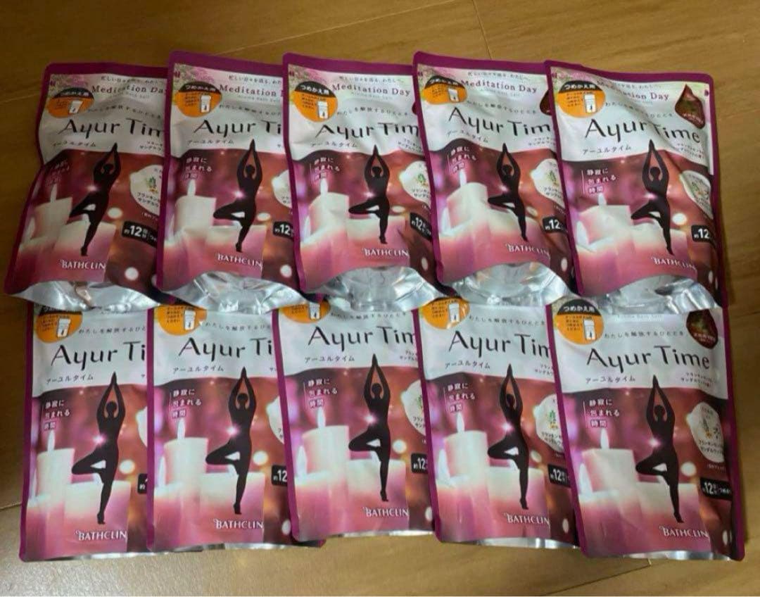 バスクリン アーユルタイム フランキンセンス&サンダルウッド 480g 10個