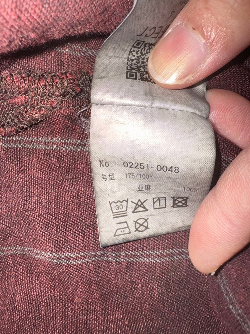 け*ろ様 CONFECT リネンデニム墨染めワークシャツ size4