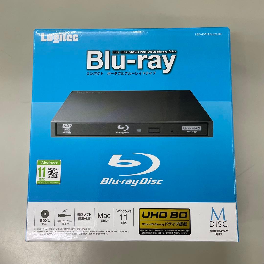 ① Logitec Blu-ray ブルーレイディスクドライブ ブラック