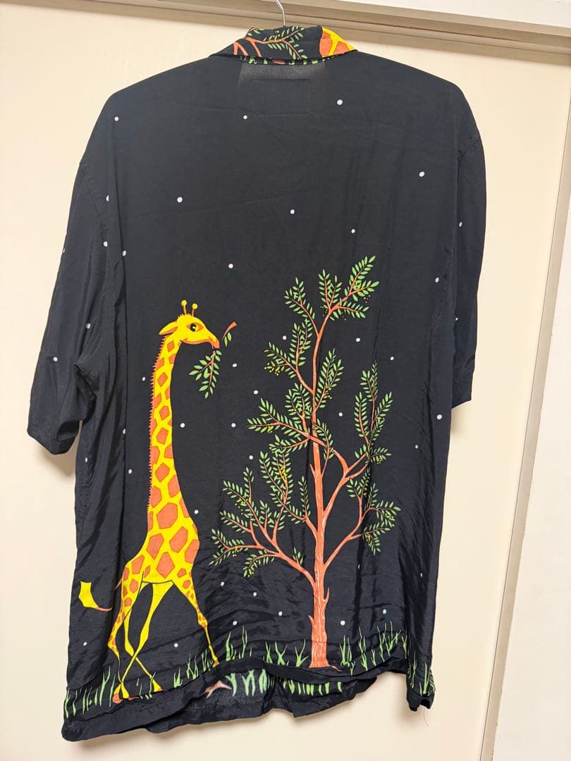 HEADGOONIE バックトッザフューチャー　アロハ レーヨンシャツ　キリン柄