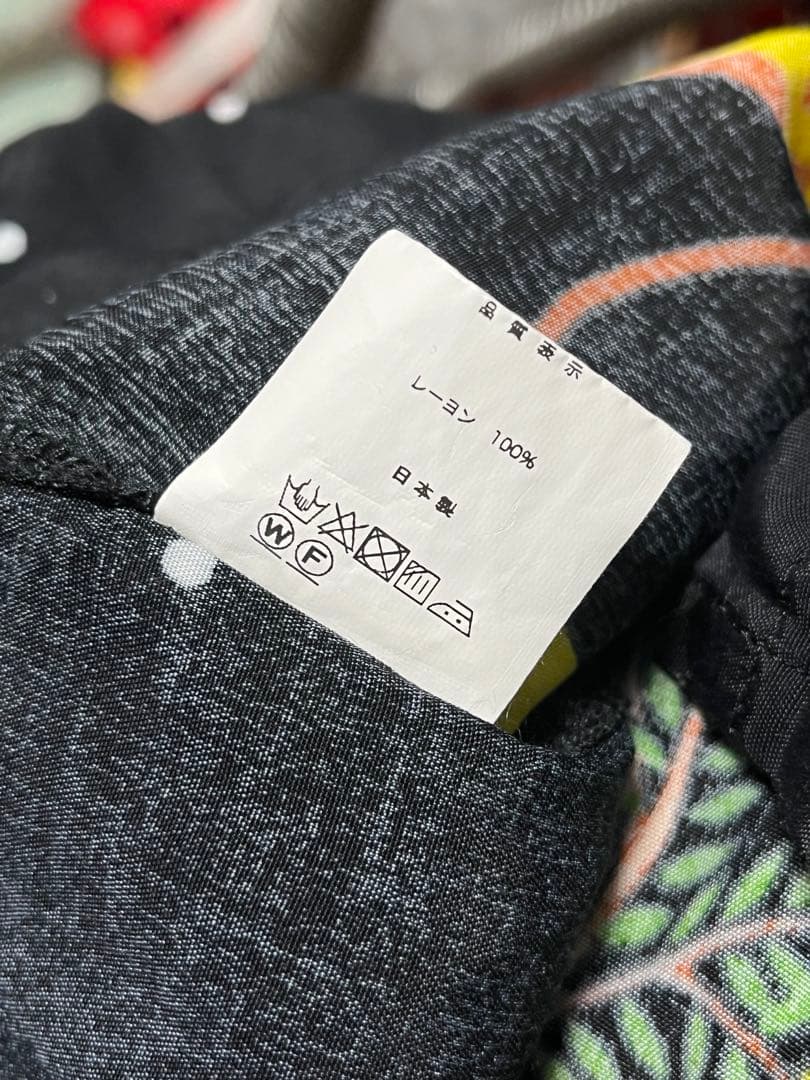 HEADGOONIE バックトッザフューチャー　アロハ レーヨンシャツ　キリン柄