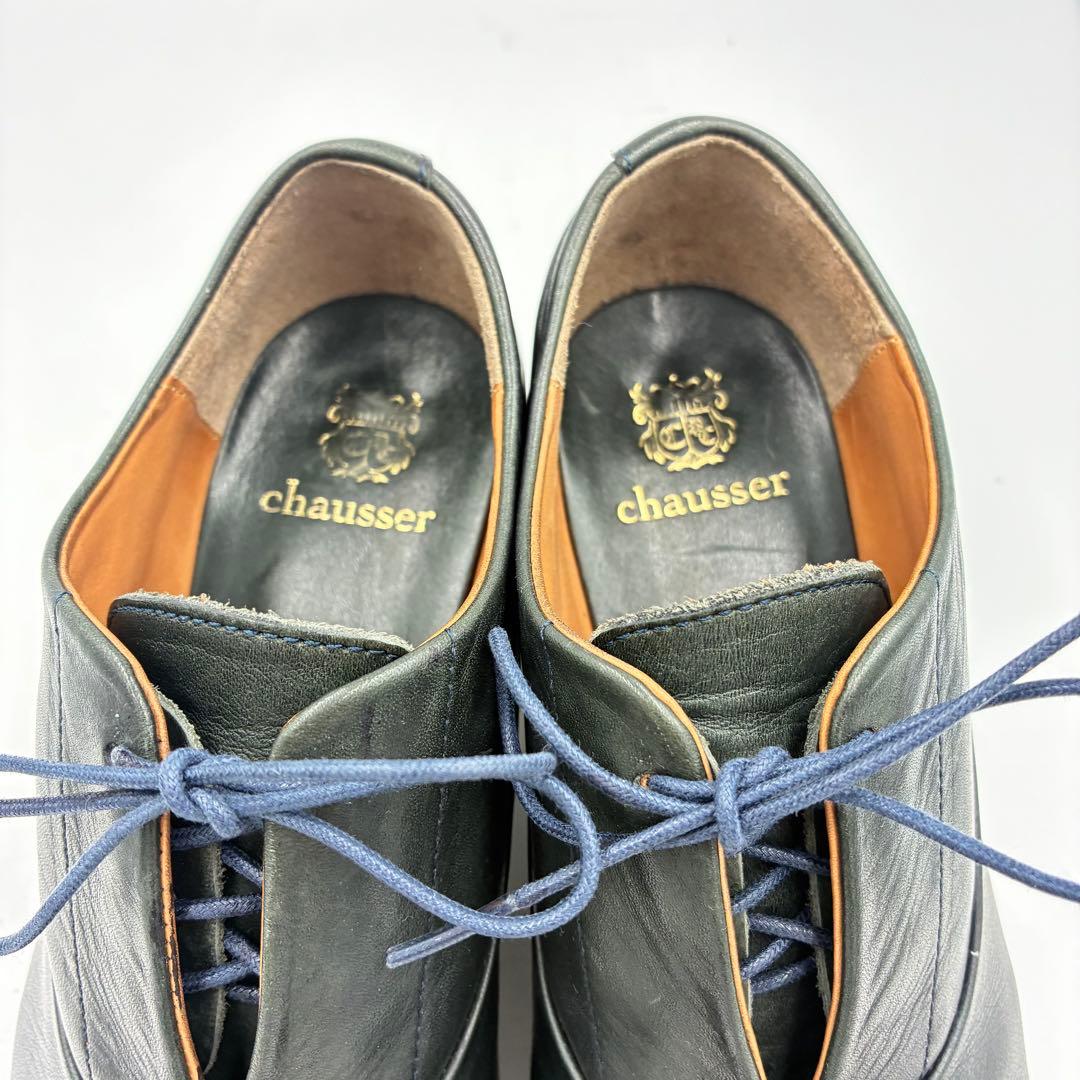 美品✨ショセ レザー レースアップ パンプス モスグリーン 23cm