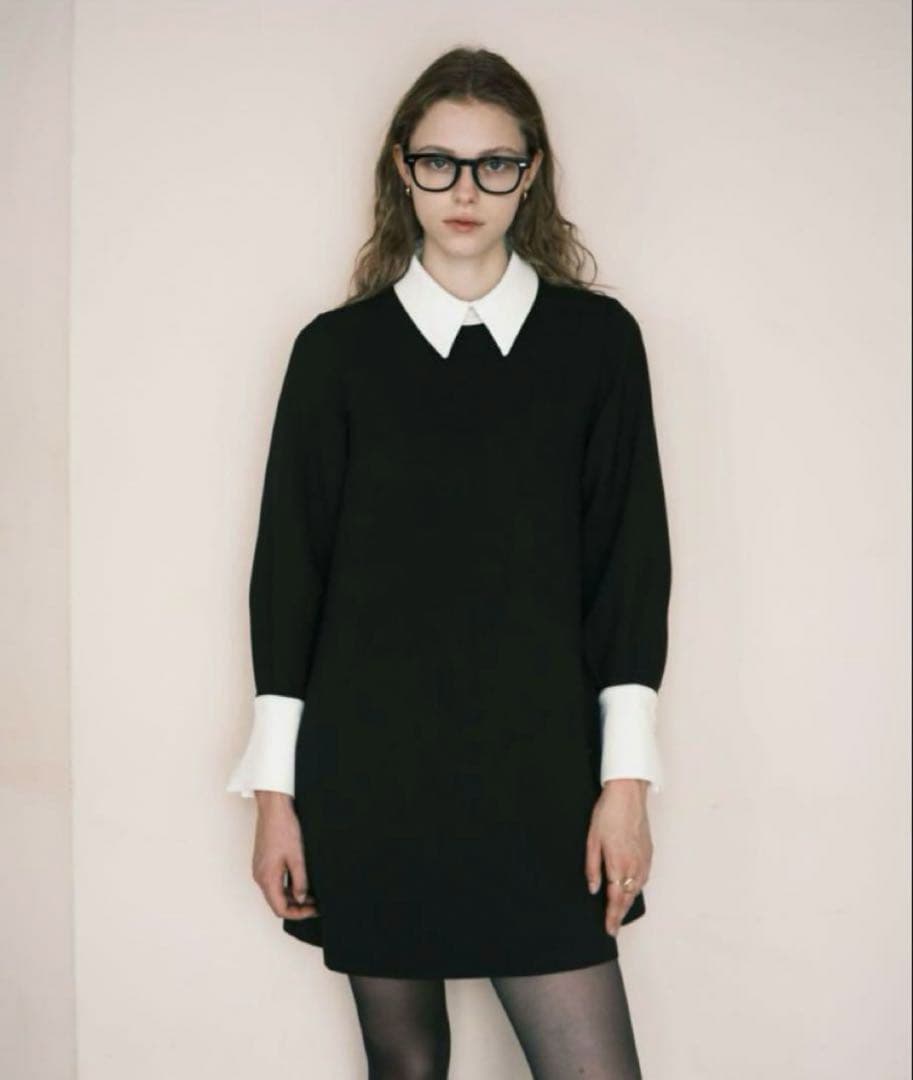 foufou バイカラーミニドレス