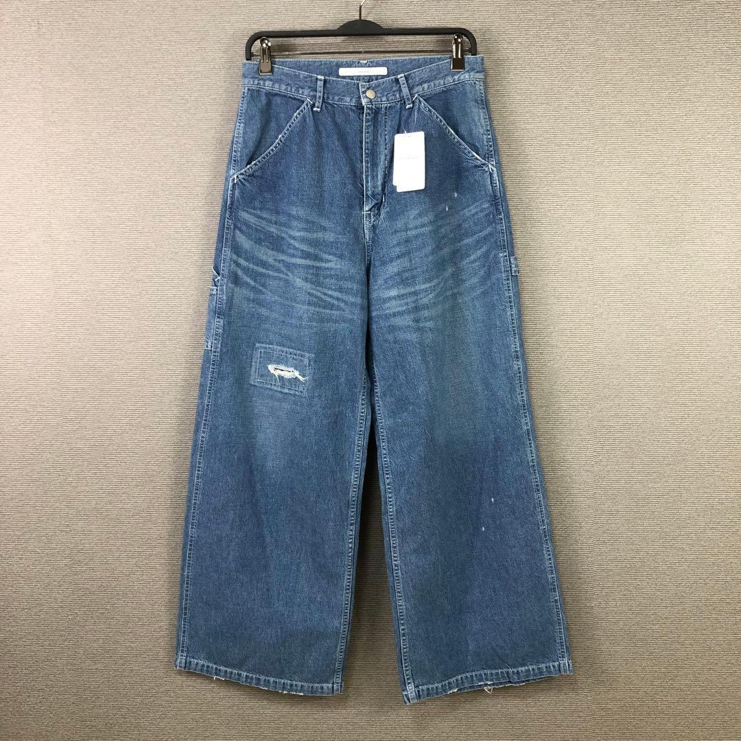 未使用品 FRAMeWORK 2024 デニムペインターパンツ 40 ブルー