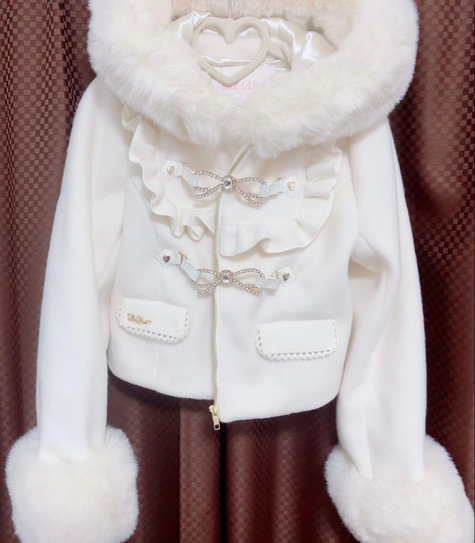 LIZLISA ビジューリボンショートコート 美品