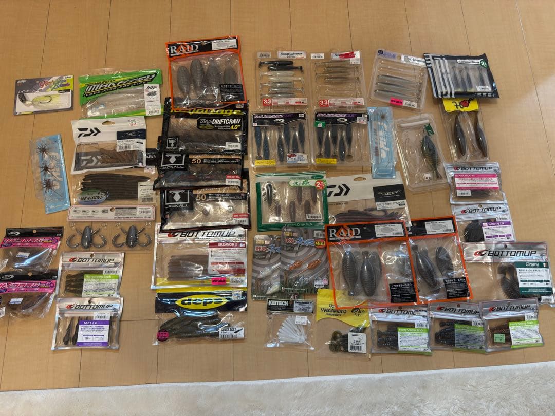 ワームセット　39点　未使用16点　開封済み23点　引退セット　バス釣り　ルアー