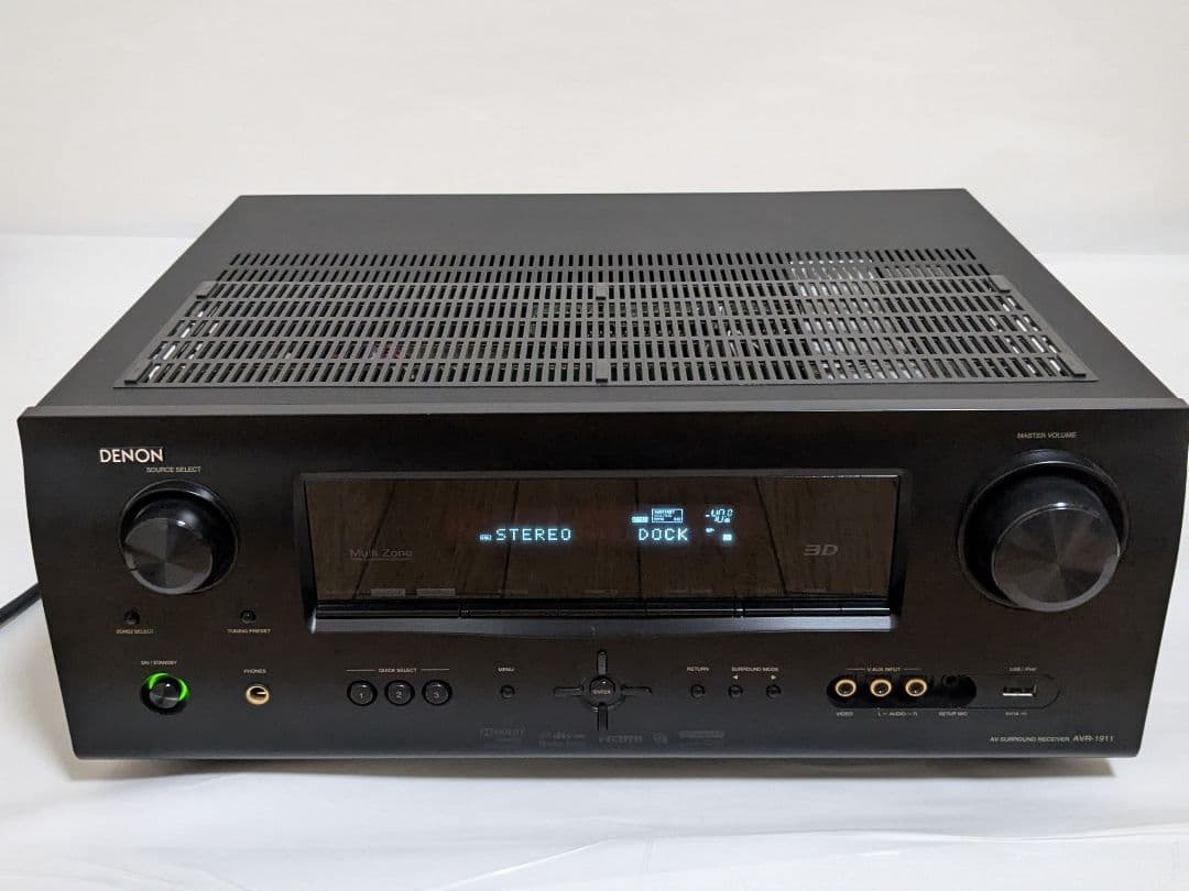 【稼働ジャンク】DENON AVR-1911 7.1ch　脚のプラスチックが割れ
