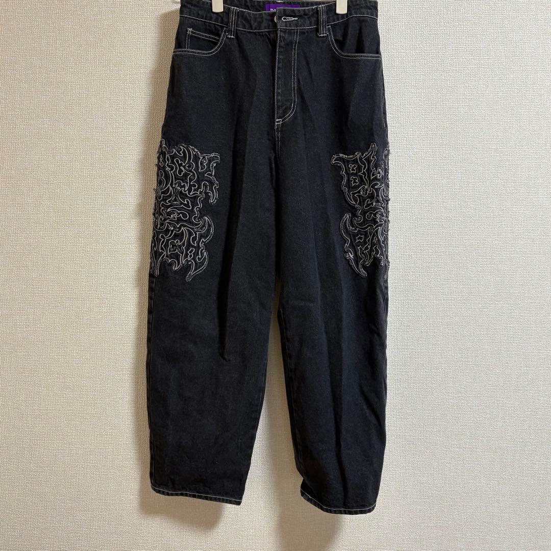 パンツ blackeyepach LLOGO EXTRA BAGGY JEANS