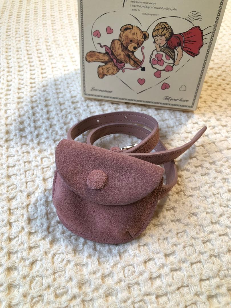 バッグ ecrin suede coin bag pink