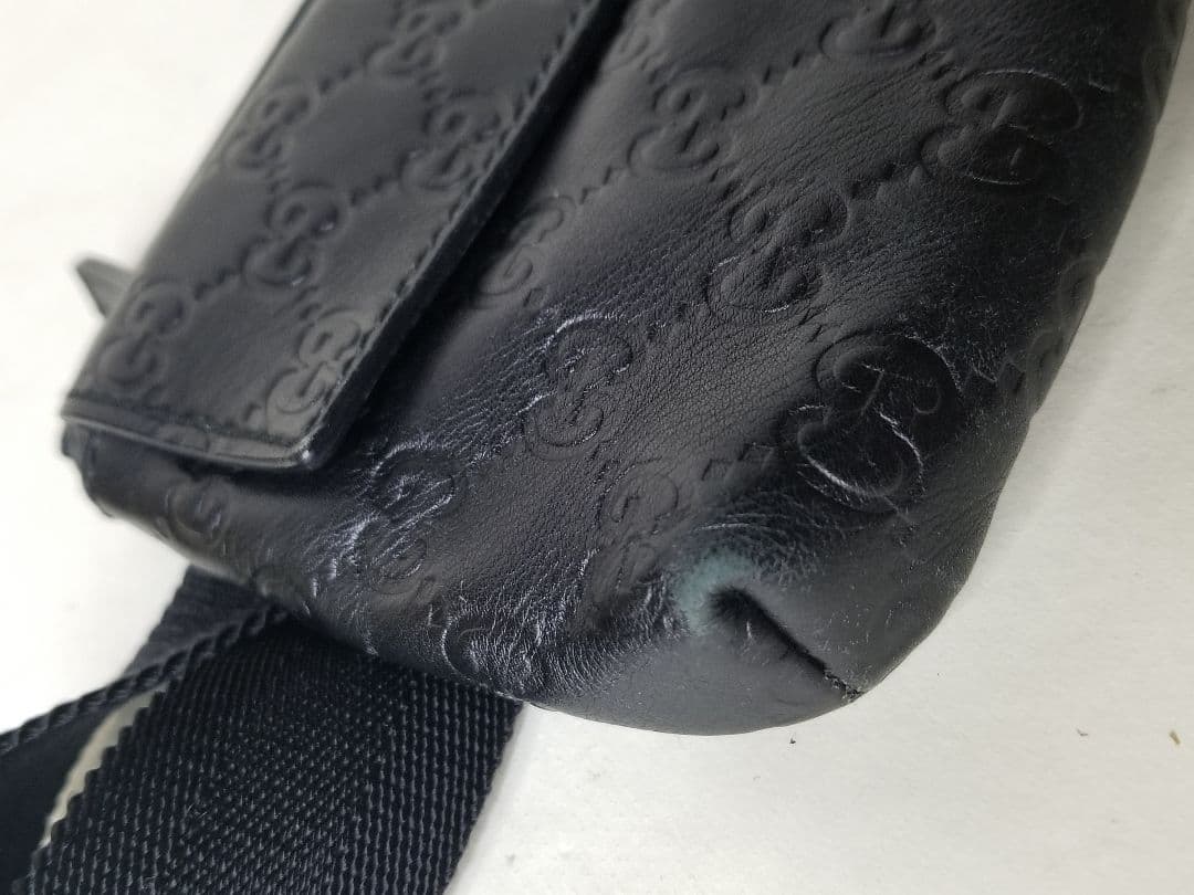 グッチ ブラウン グッチッシマ ベルトバッグ ブラック