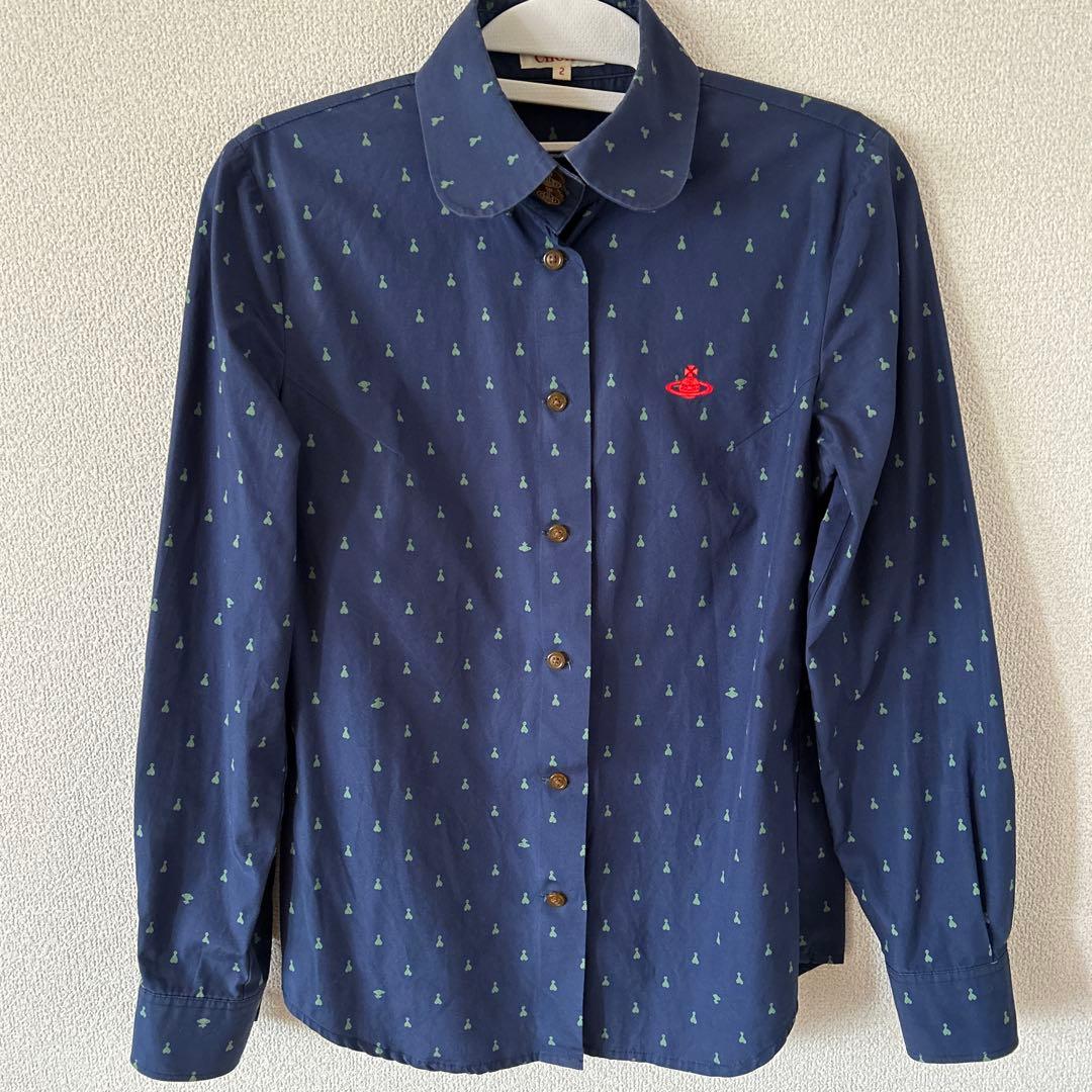 ヴィヴィアンウエストウッド　ネイビーブラウス