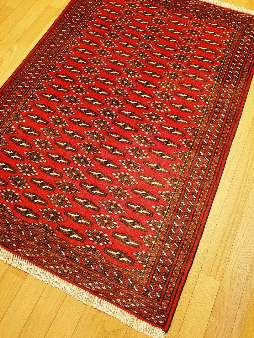 【ピジョンさま専用】ペルシャ絨毯　トルクメン　トライバルラグ　イラン手織り(9)