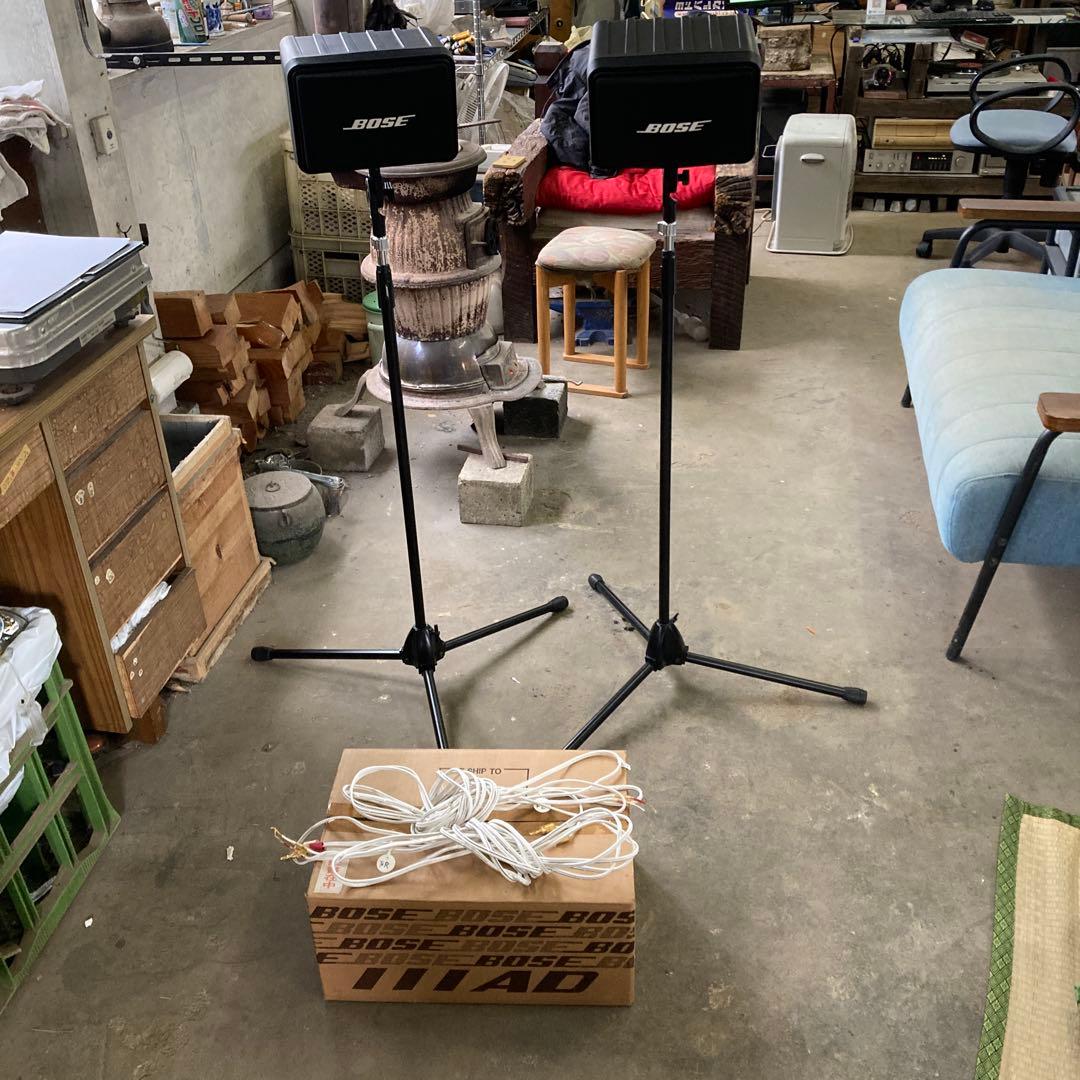 ま*ん様 美品 BOSE 111AD 純正スタンド スピーカーセット ケーブル